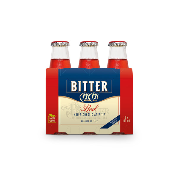 Gigi red bitter, 6-pack, imported from Italy