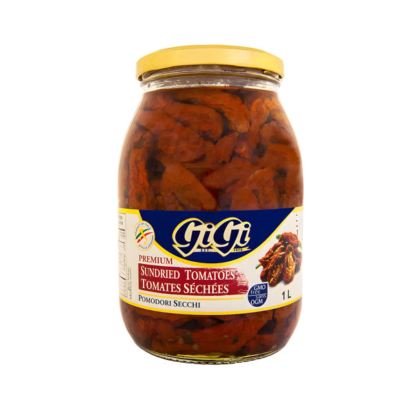Gigi Premium Sun dried tomatoes 1 liter jar, imported from Italy