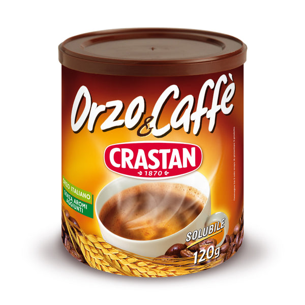 Orzo and Caffe, 120g from Crastan. Italian products imported from Italy.