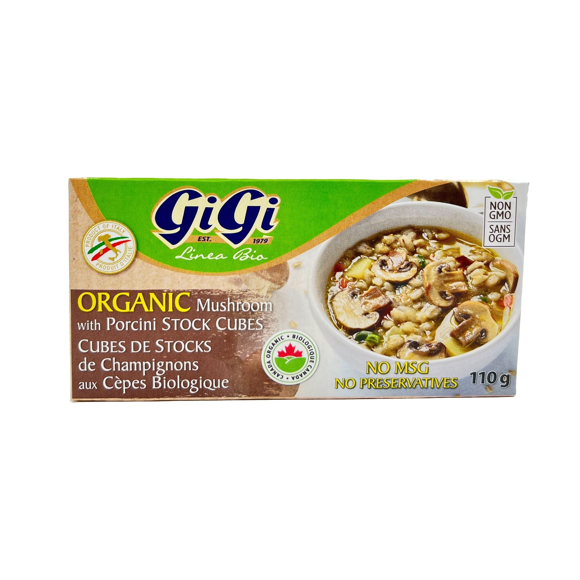 GiGi Linea Bio Organic Mushroom with Porcini Stock Cubes Gigi Importing