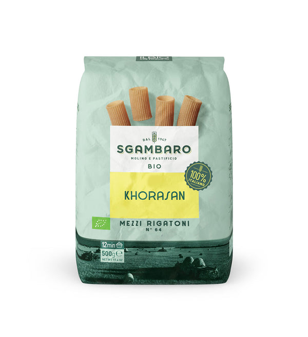 ORGANIC KHORASAN PASTA / MEZZI RIGATONI