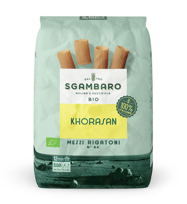 ORGANIC KHORASAN PASTA / MEZZI RIGATONI