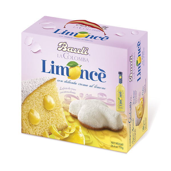 La Colomba Limonece flavour cake from Bauli. Imported from Italy.