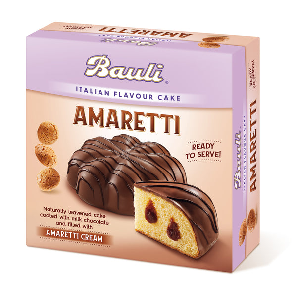 Amaretti Italian flavour cake, ready to serve, from Bauli. Imported from Italy.