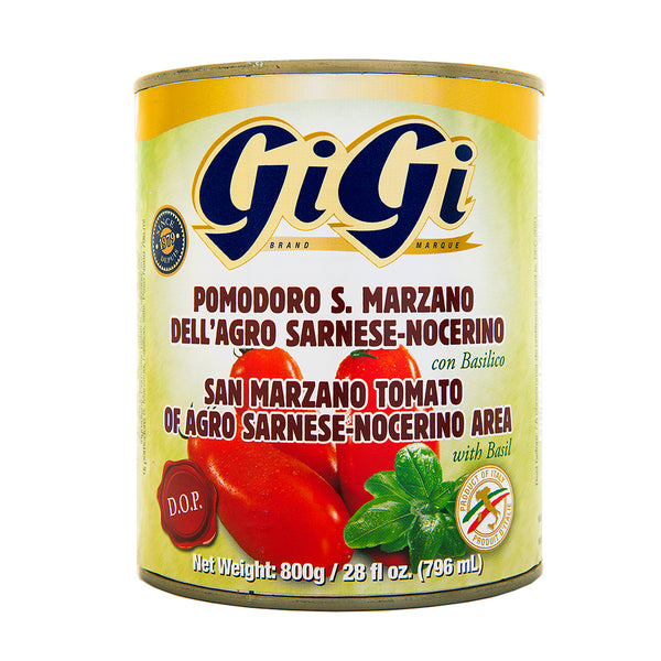 San Marzano Tomato with Basil 796ml can from Gigi. Imported from Italy.
