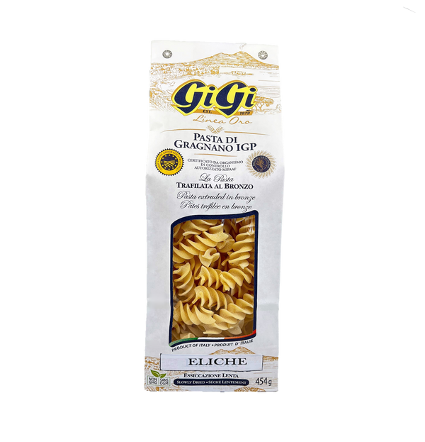 fusilloni pasta box from Gigi Linea Oro. Imported from Italy.