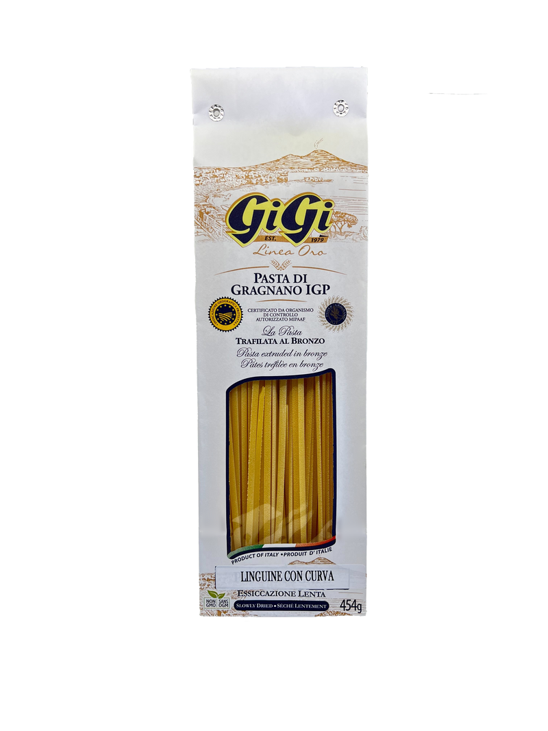 Linguine pasta box from Gigi Linea Oro. Imported from Italy.